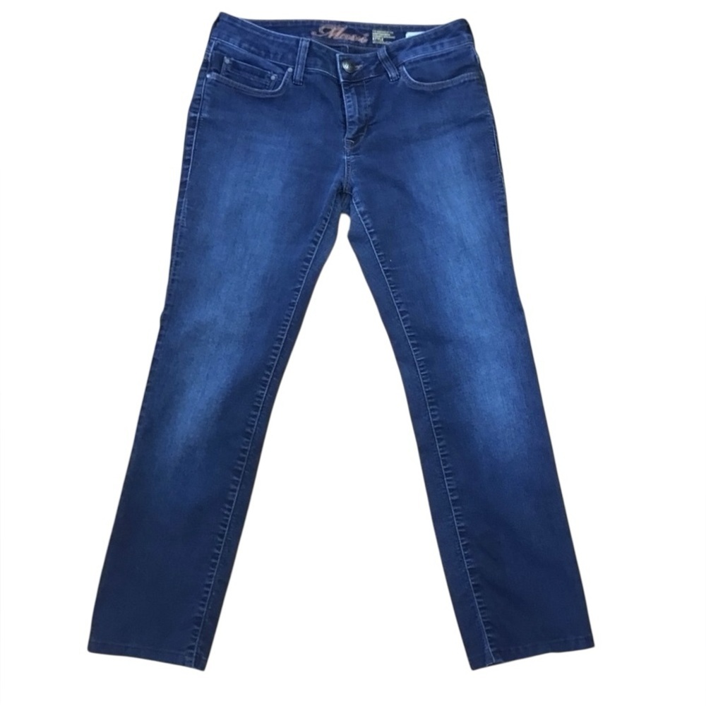 Jeans Mavi kerry mid rise straight leg size 28 stretch soft denim dark blue